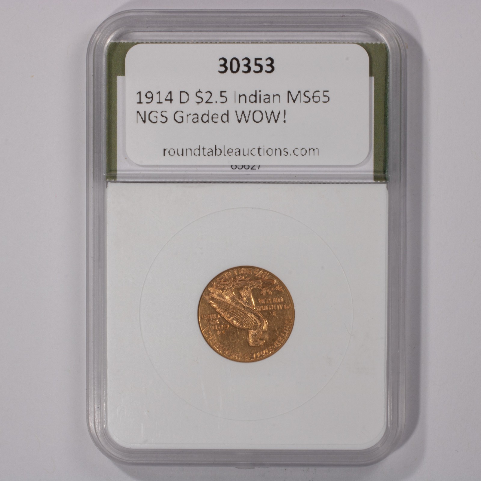 1914 D $2.5 Indian BU Uncirculated Gold WOW!