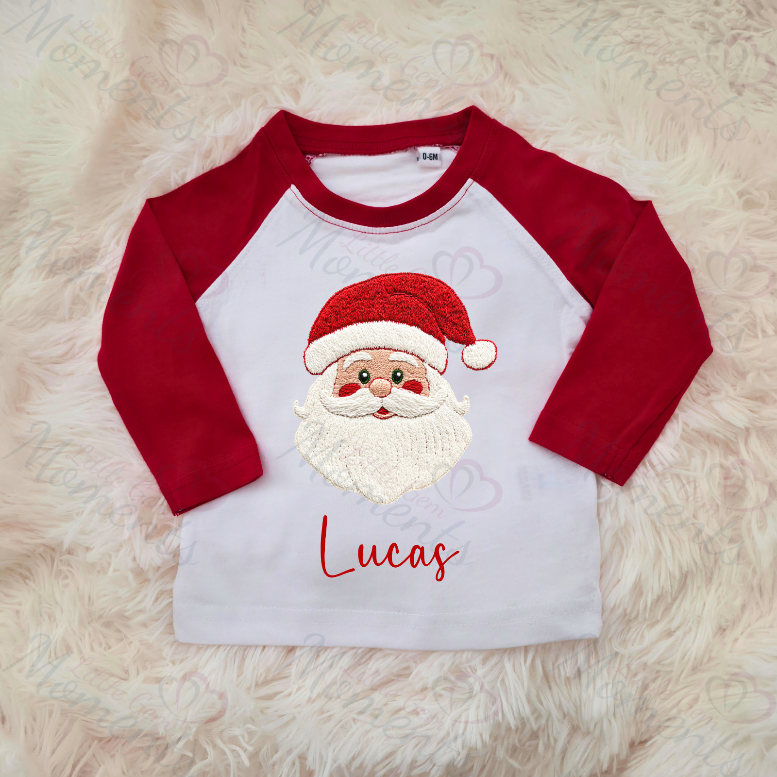 Personalised Kids Christmas Santa Claus Long Sleeved Top. Toddler Xmas Jumper