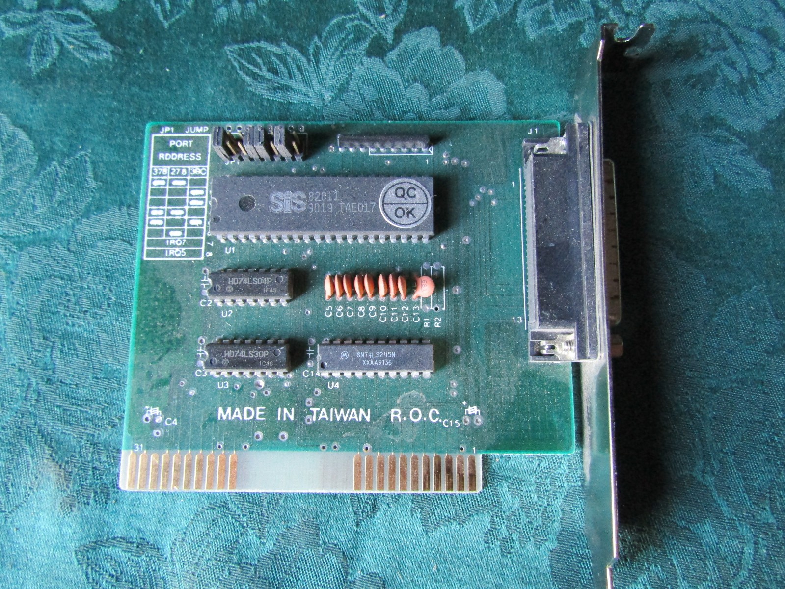 Vintage ISA Parallel Port Add-On Card for IBM Compatible Computers