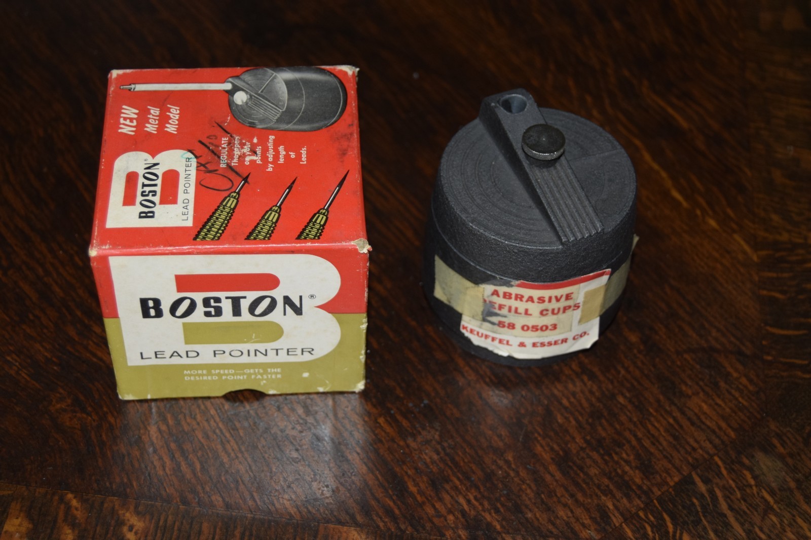 VINTAGE Boston Lead Pointer LP With Original Box Pencil Sharpener Point Drafting