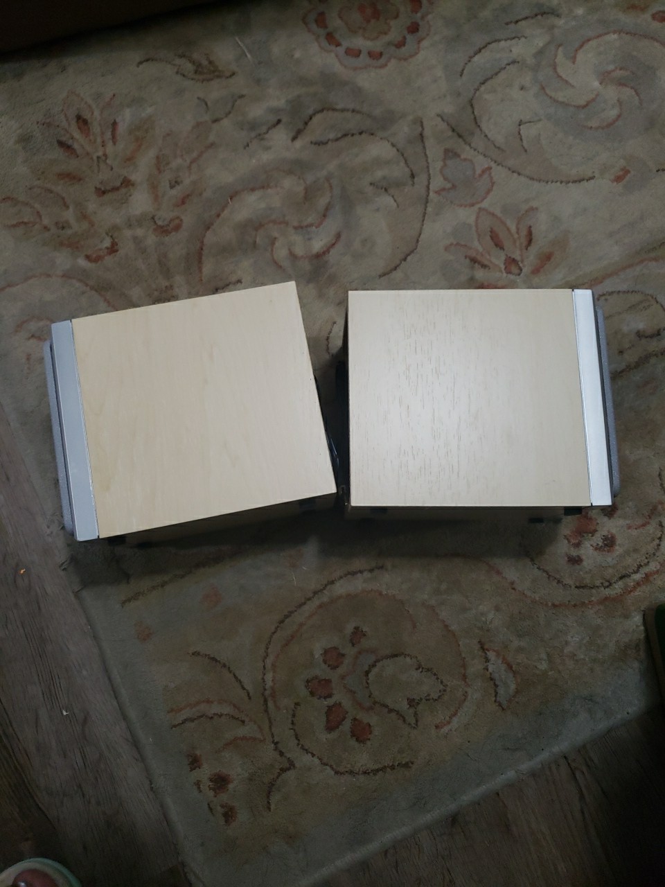 Vtg Dynamic Speaker System 8 ohm Blond Yellow Woodgrain EUC