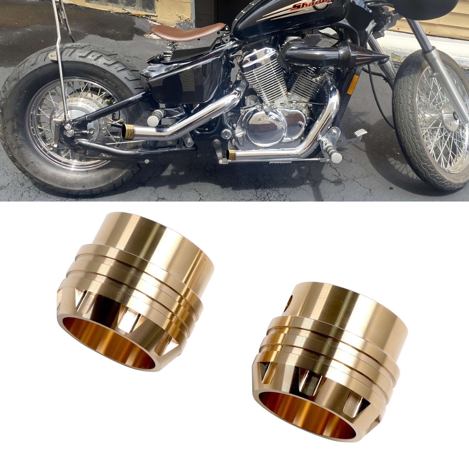 Style Copper Tips for 1.75" O.D. Exhaust Pipe – Amazing Look, Easy Install