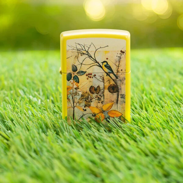 Zippo Scrapbook Bird Design Color Image Sunflower 46580