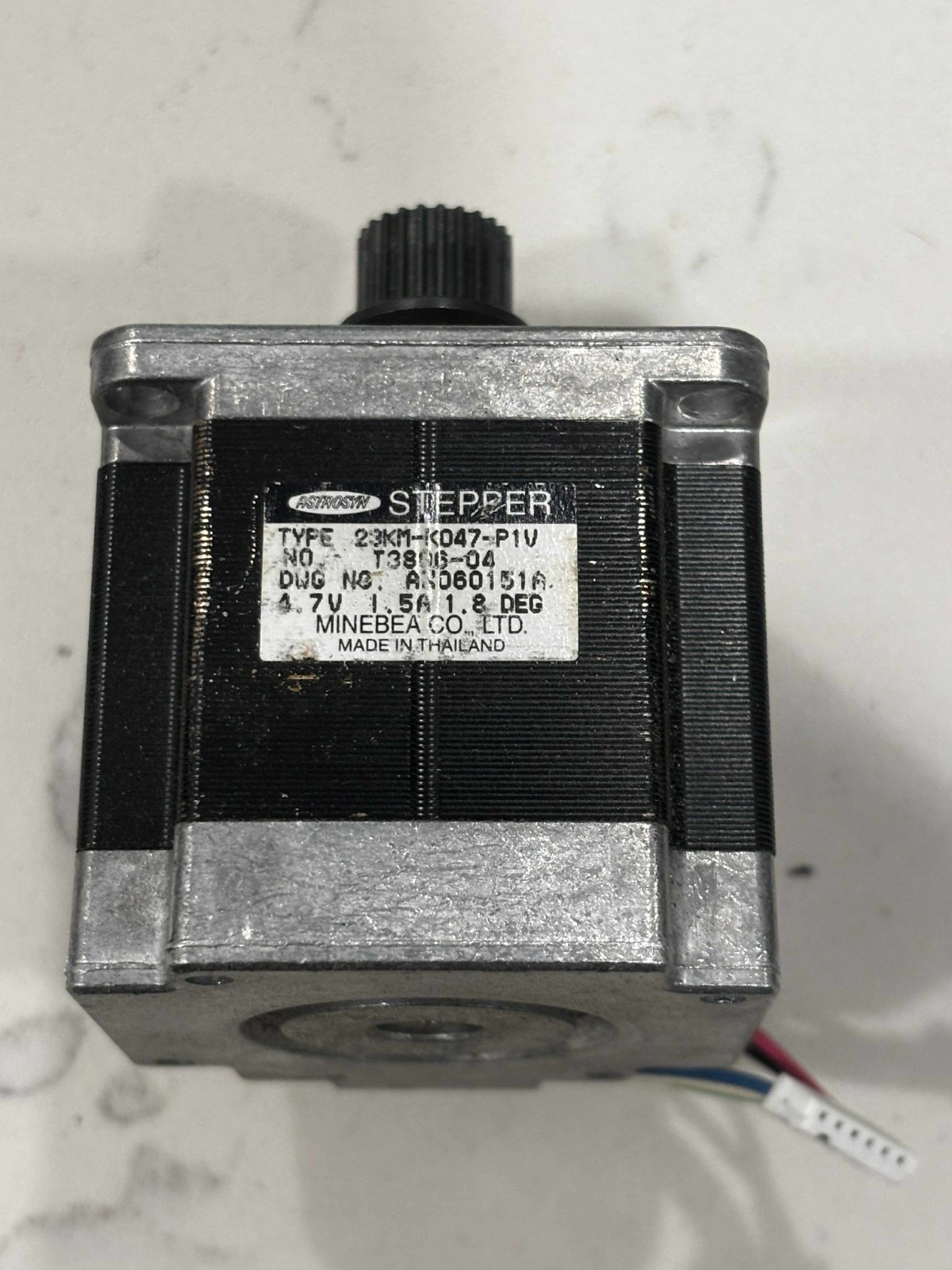 ASTROSYN Stepper 23KM-K047-P1V Stepper Motor T3806-04, 4.7 V 1.5A 1.8 DEG