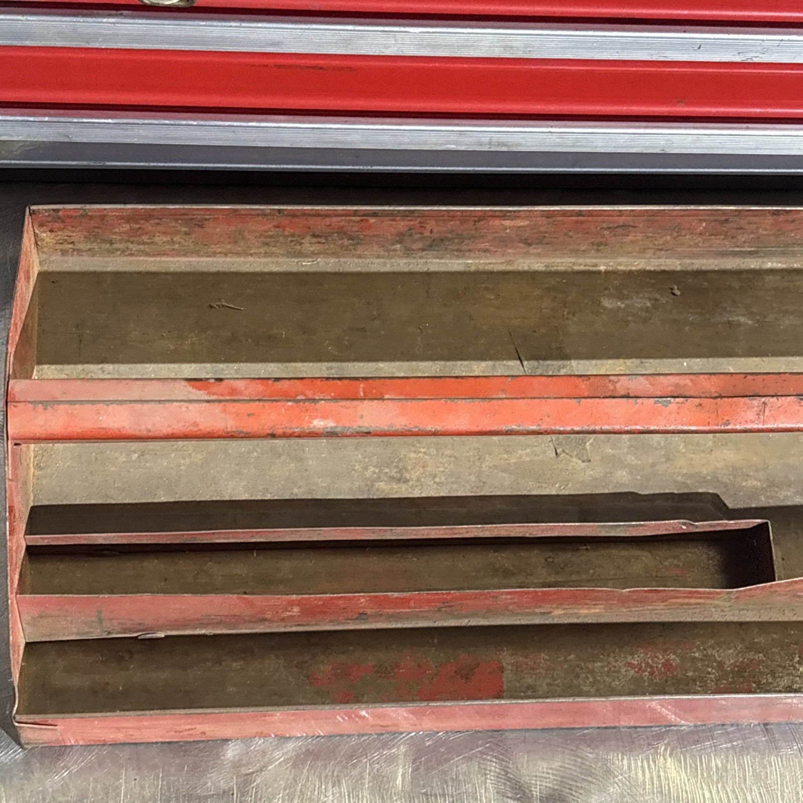Craftsman 20" Portable Carrying Tool Chest Box Steel 2 Draw 65336 Vtg USA READ!