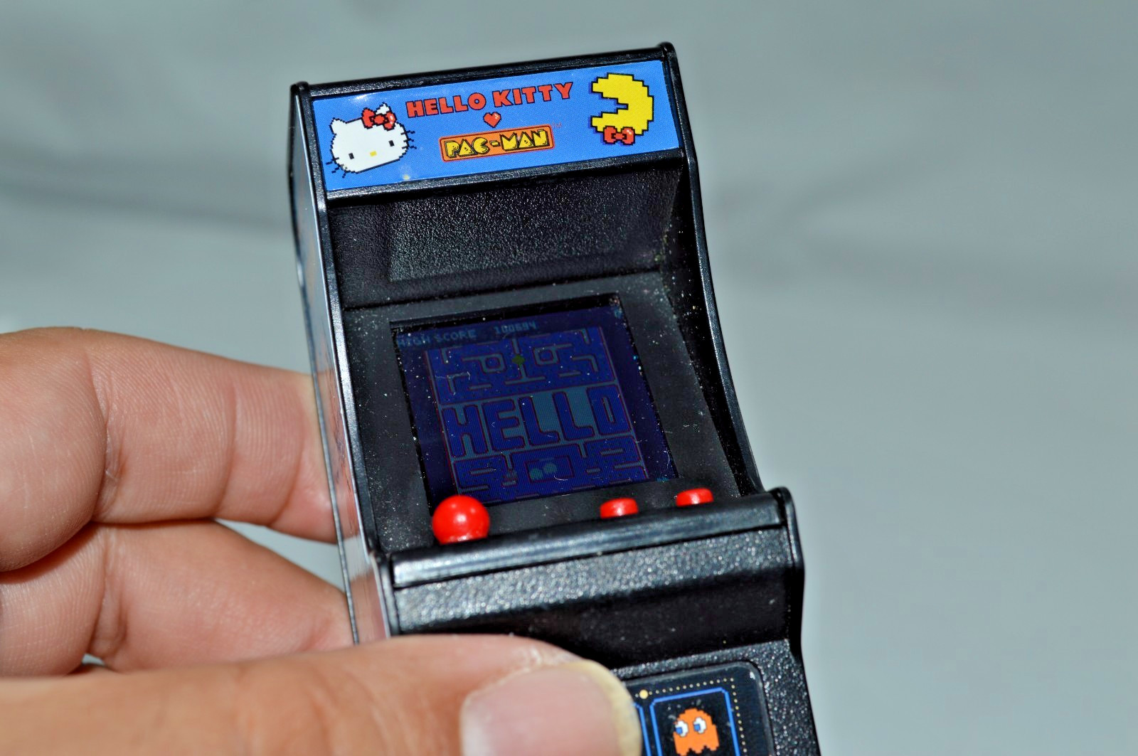 Super Impulse Tiny Arcade Hello Kitty x Pac Man Keychain *RARE - WORKS!*