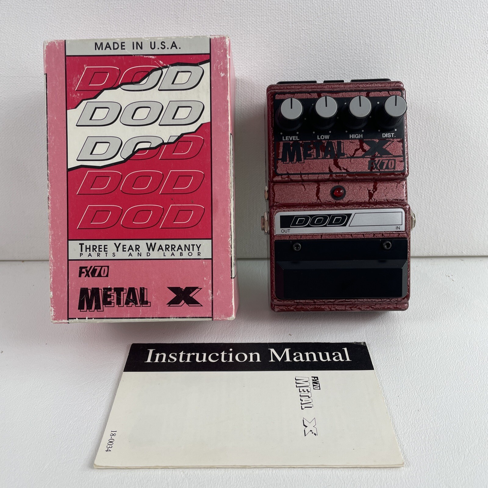 🔥DOD FX70 Metal X Distortion Guitar Effect Pedal 575264 VTG MINT SHAPE!🔥