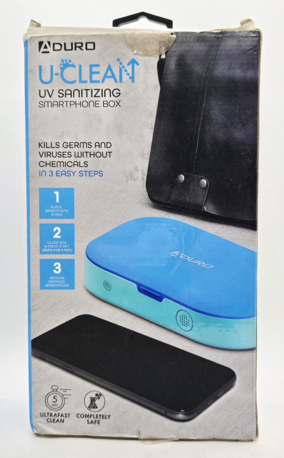 Aduro U-CLEAN UV Phone Sanitizer Box Kills 99% Bacteria & Viruses NEW