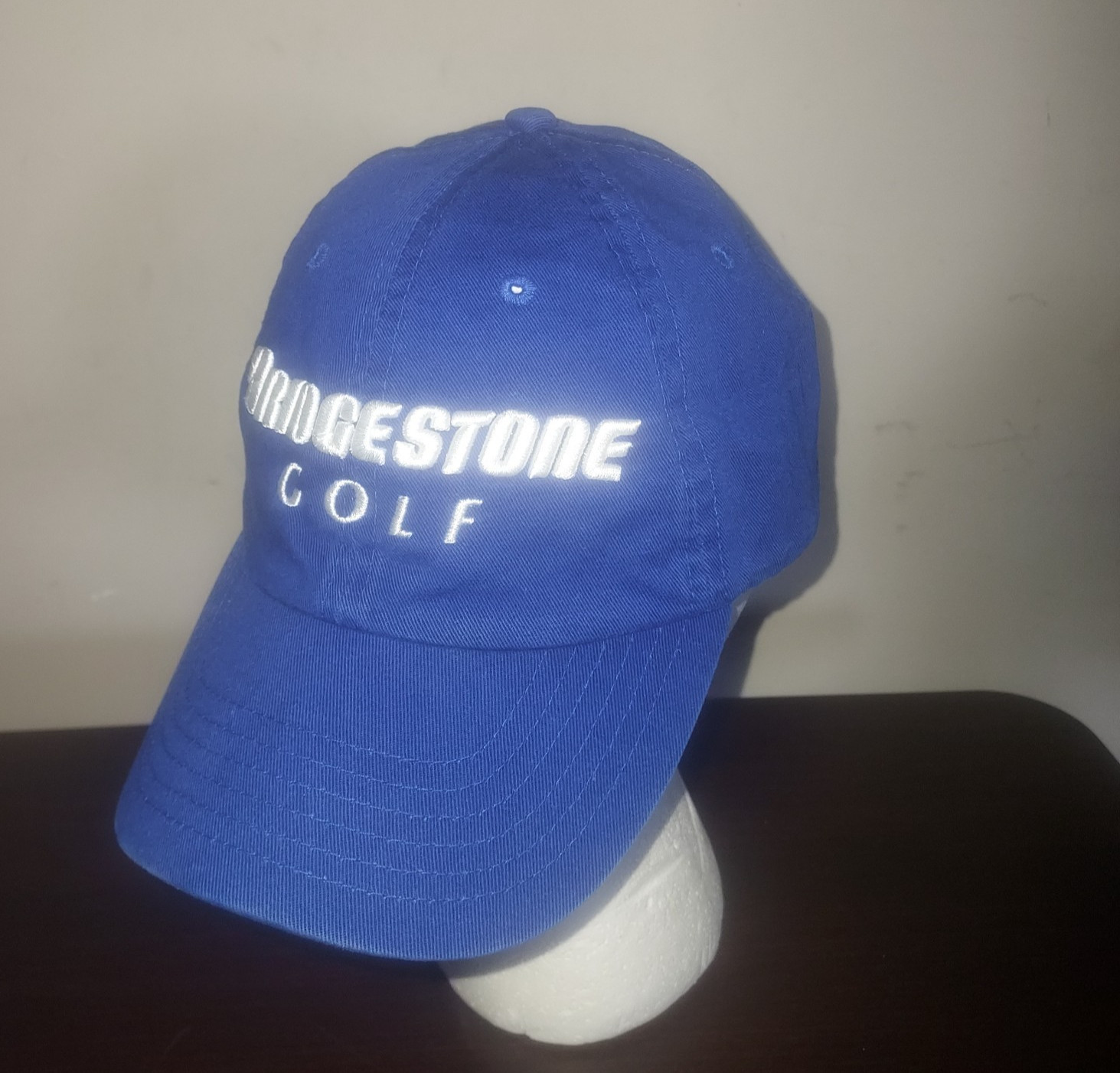 Bridgestone Men's Golf Cap Adult Hat Adjustable Cotton Sports  Blue White