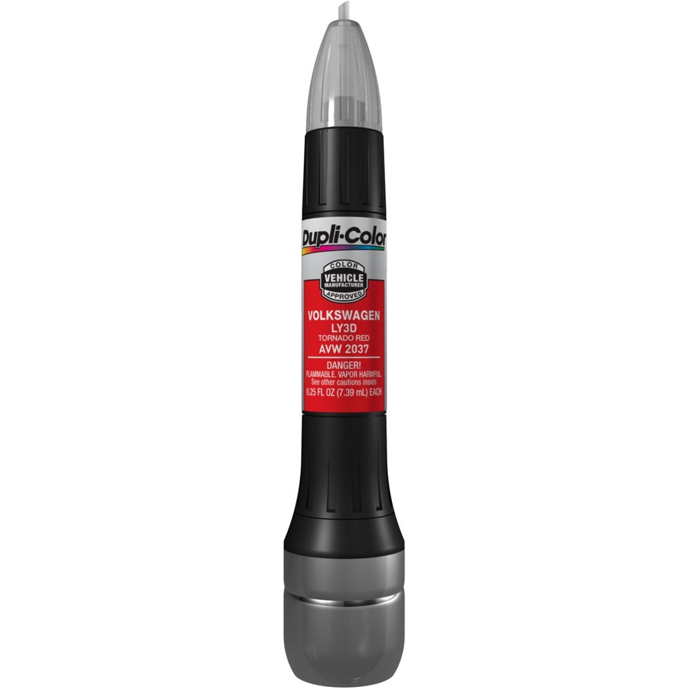 Duplicolor AVW2037, Scratch Fix Paint Pen for VW LY3D Paint Code, Tornado Red