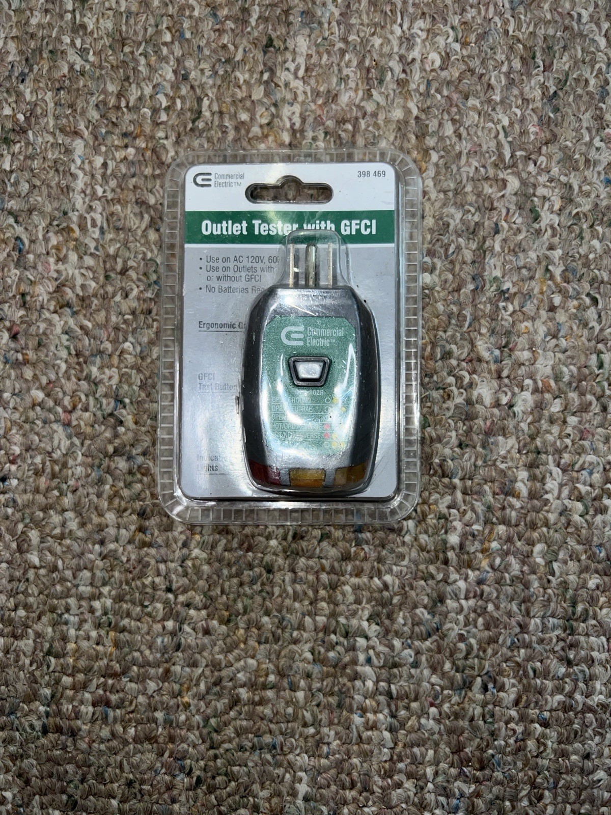 NEW Commercial Electric Outlet Tester With GFCI 398 469