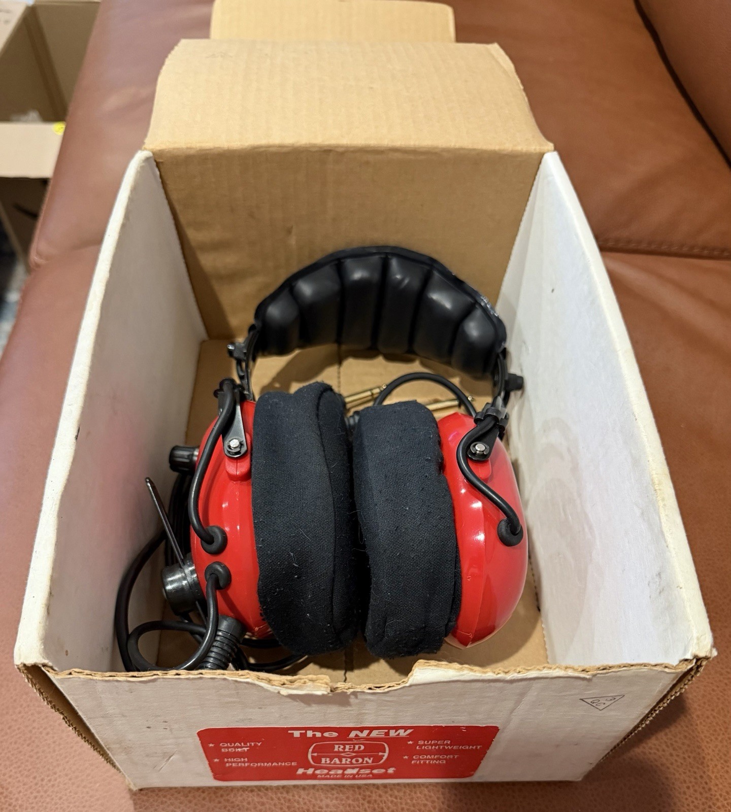 RED BARON C-40-10 SOFTCOMM AVIATION MONAURAL HEADSET DUAL PLUG