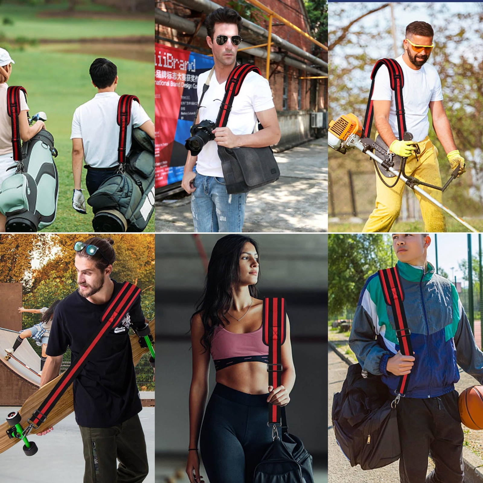Shoulder Strap - 59 Inch Universal Heavy-duty Adjustable Strap with Ultra-thi...