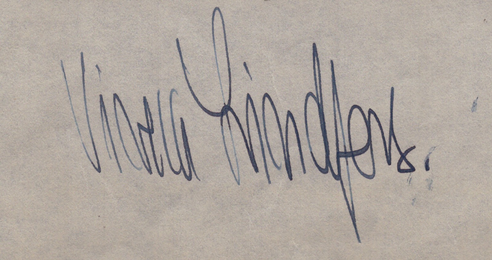 VIVECA LINDFORS - DOCUMENT DOUBLE SIGNED 07/20/1946