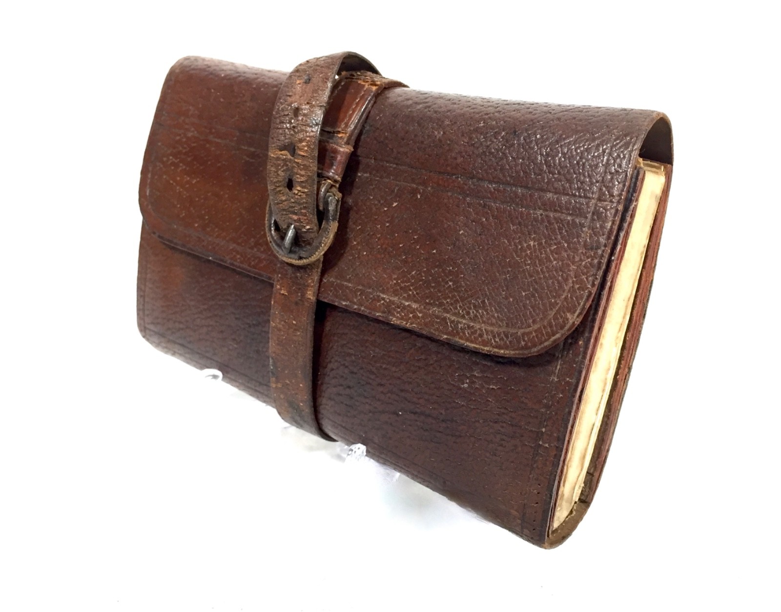 Antique Leather Fly Fishing Book / Wallet Case By A. Carter & Co of London