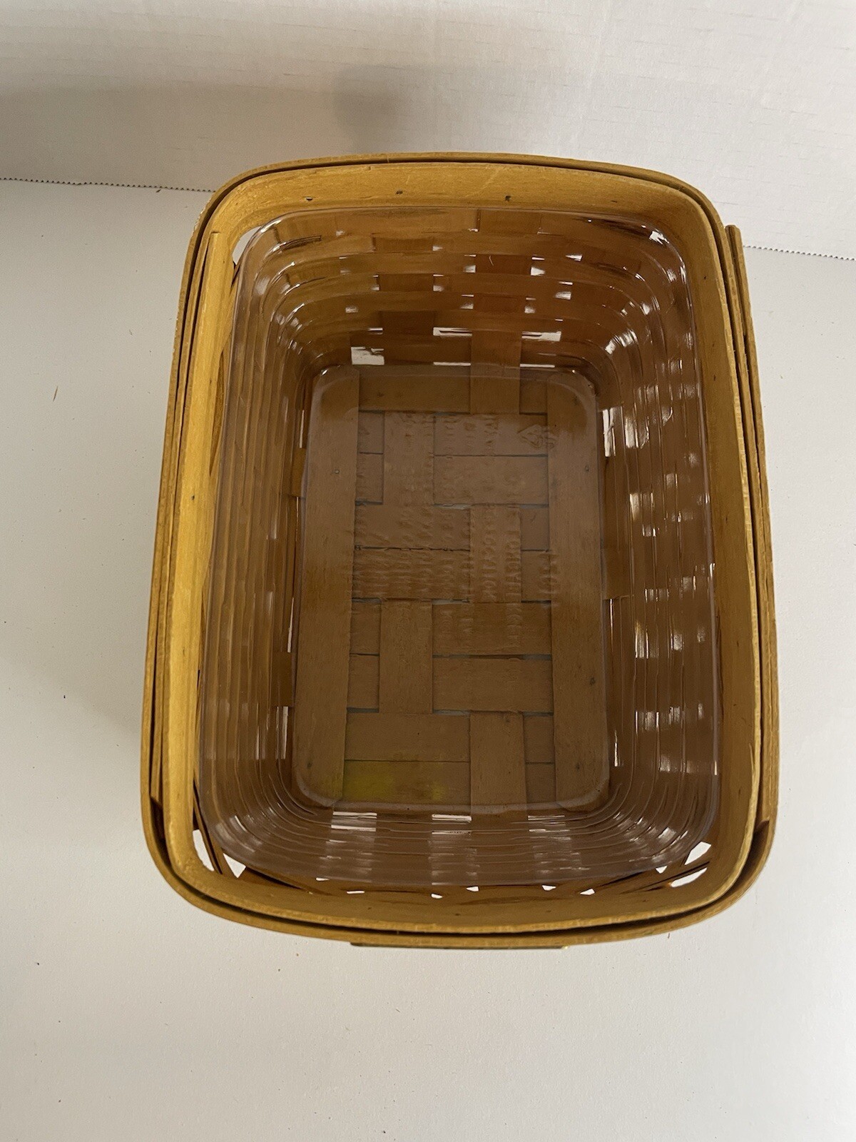 Longaberger 2000 Address Success Start Basket And Protector Set EUC