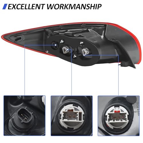 Outer Tail Light Fit for 2013 2014 2015 2016 Mazda CX-5, Right Passenger Side