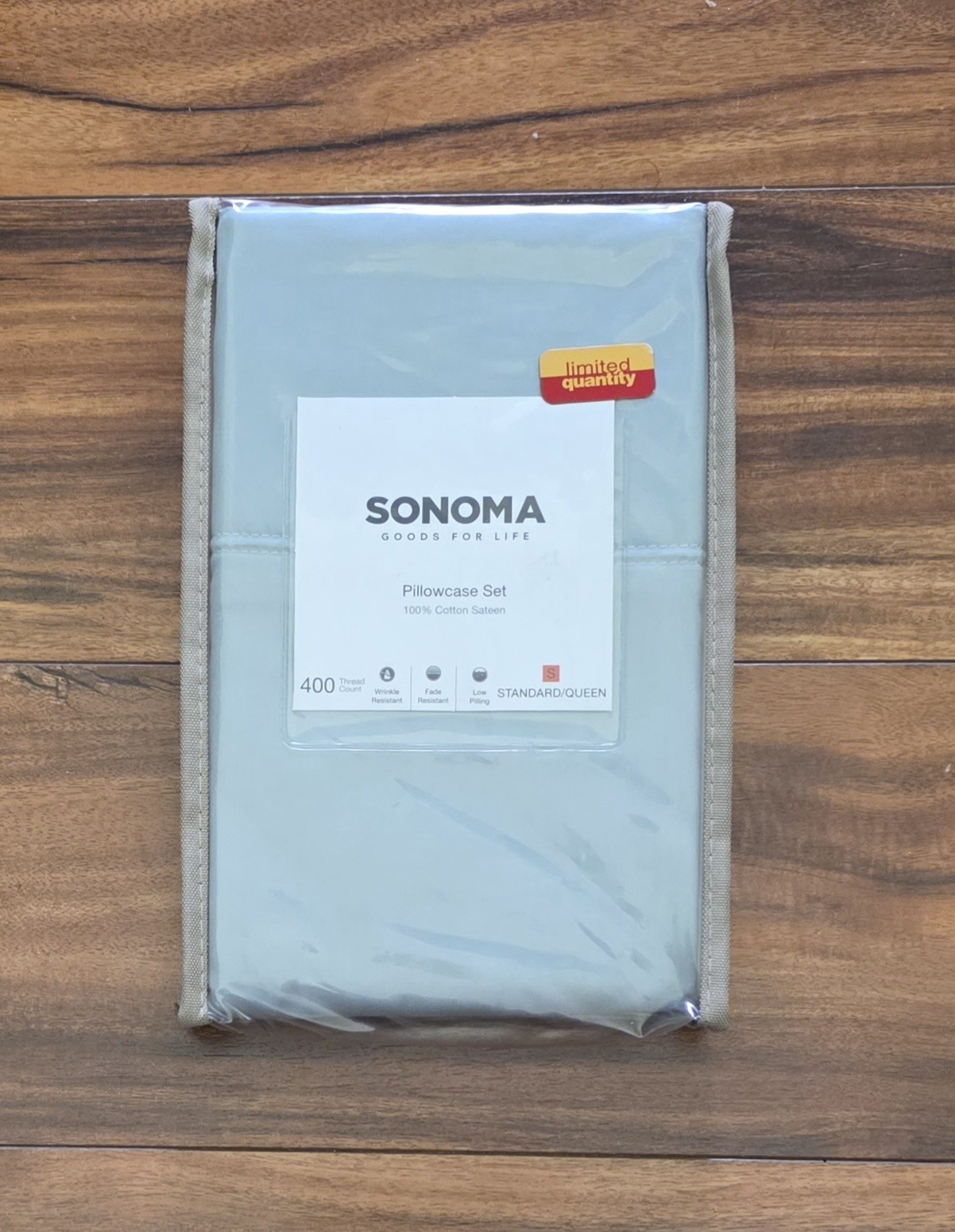 Sonoma Pillowcas Set ~ Standard Queen 20 x 32 ~ Gray ~ 400 Thread Count