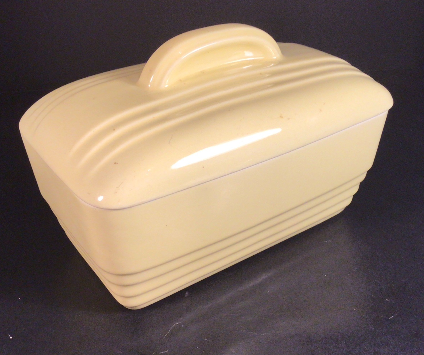 Vintage Hall Westinghouse Yellow Loaf Pan with Lid Refrigerator Dish 5064