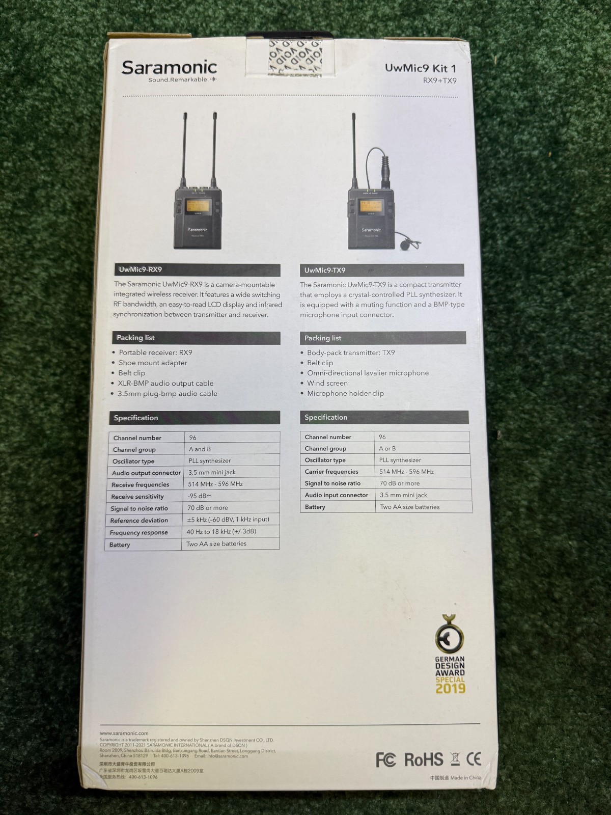 NEW – Saramonic UwMic9 Kit 1 – UHF Wireless Microphone System – (2692)