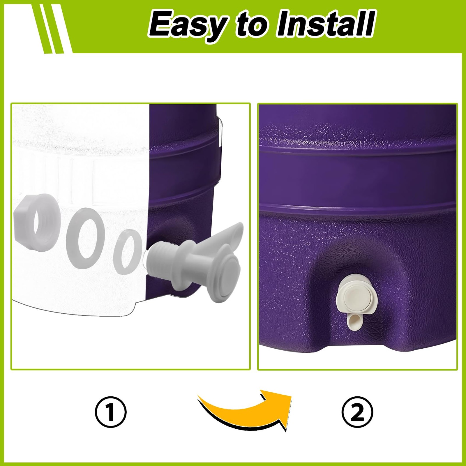 5-Pack Push Button Spigot Kit Compatible with Igloo Coolers 2, 3, 5&10 Gallon...