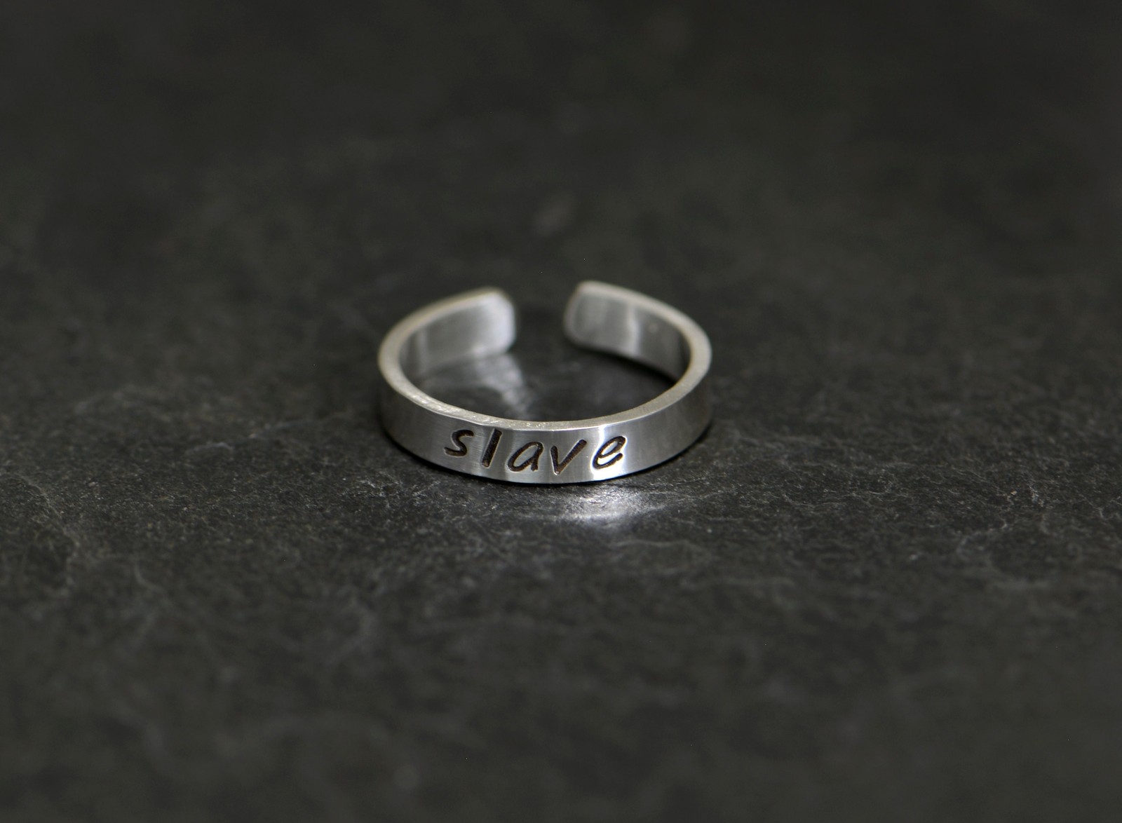 dainty sterling silver toe ring for the discrete slave - dom - sub
