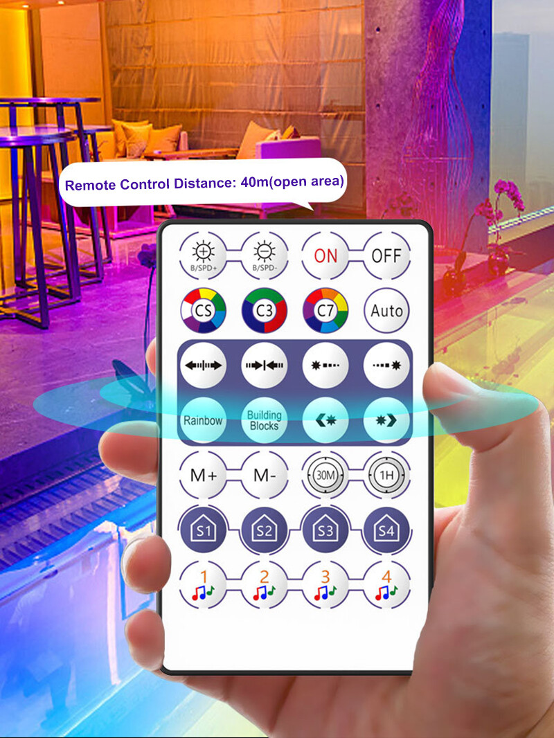 WS2812 SK6812 WS2811 LED Pixels Controller APP Bluetooth Music With Mic USB DC