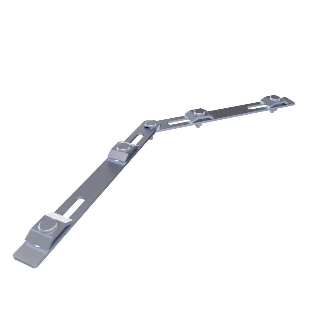 NavePoint 62/63" Electro Zinc Plated Wire Mesh Cable Tray Adjustable Connector