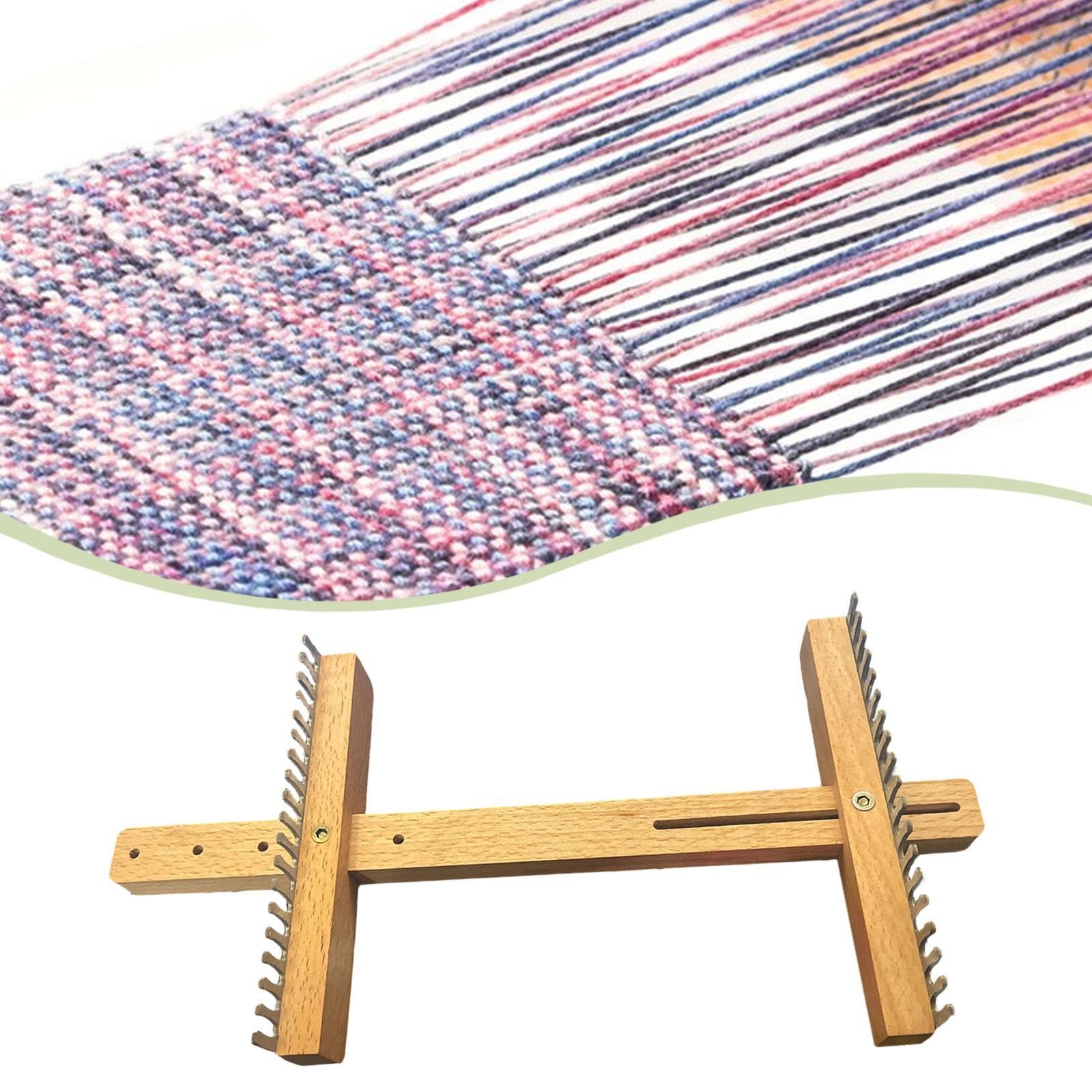 Wooden Weaving Loom Compact Small Adjustable for Handcraft Tapestry Coasters