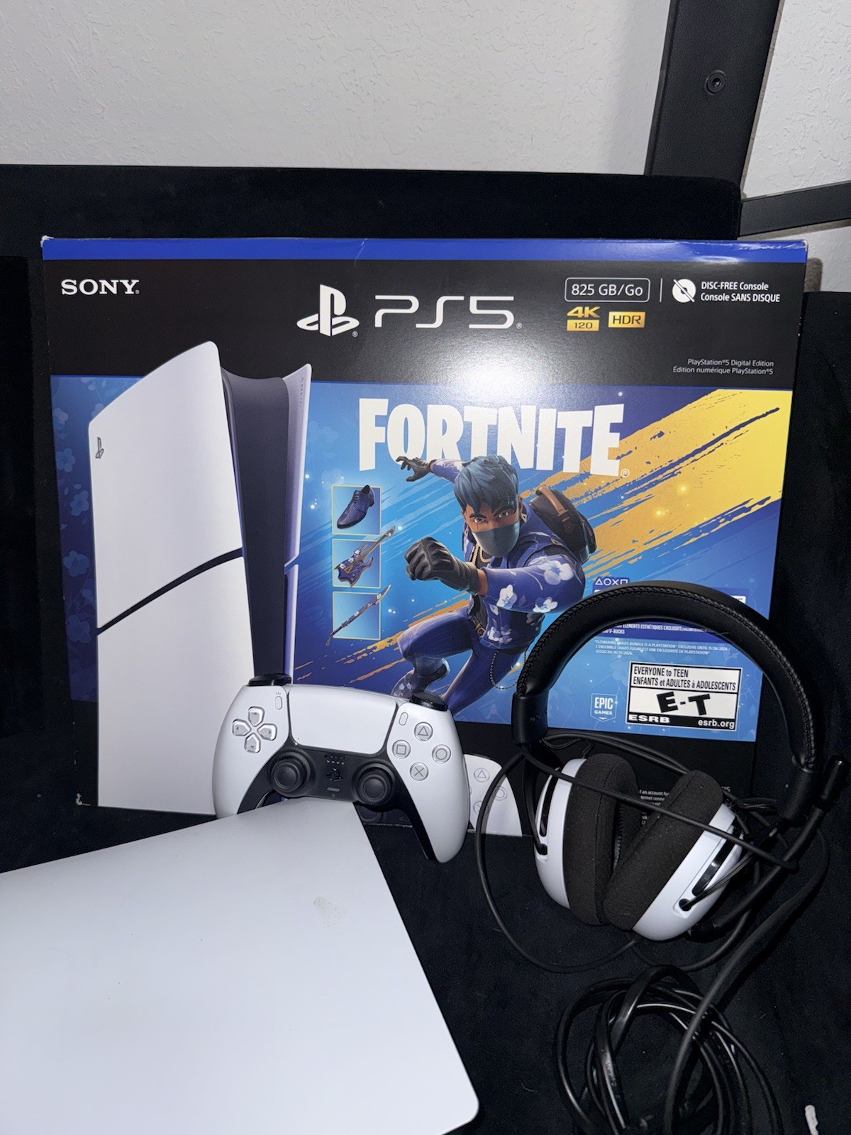 Sony PlayStation 5 Digital Edition Fortnite Bundle Console Controller Headset