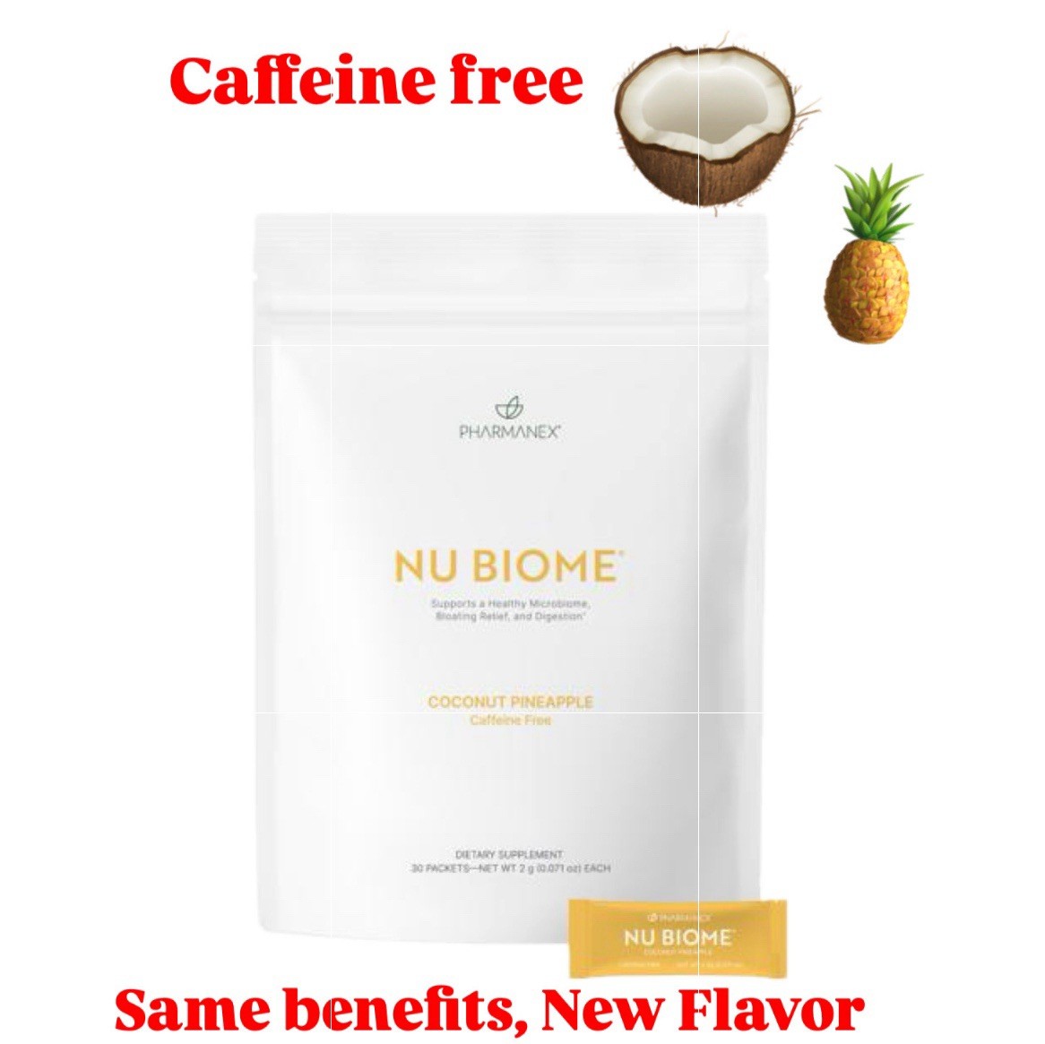 Nu Skin NuSkin Pharmanex Nu Biome Caffeine FREE Exp 09/2027 NEW FLAVOR nubiome