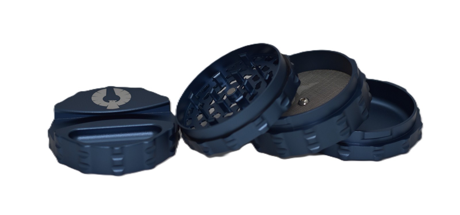 Phoenician - Large 4 Piece Blue Grinder with Paper Holder Authentic