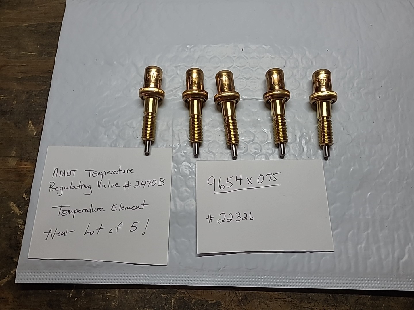 (5)AMOT TEMPERATURE ELEMENTS FOR REGULATING VALVE #2470B...NEW..9654×075....
