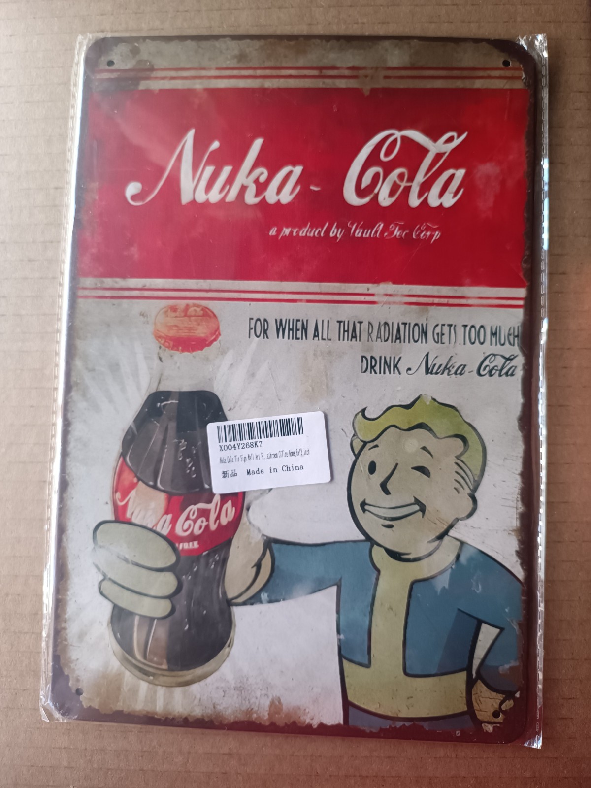 Nuka-Cola Fallout Metal sign- Vault Boy- New
