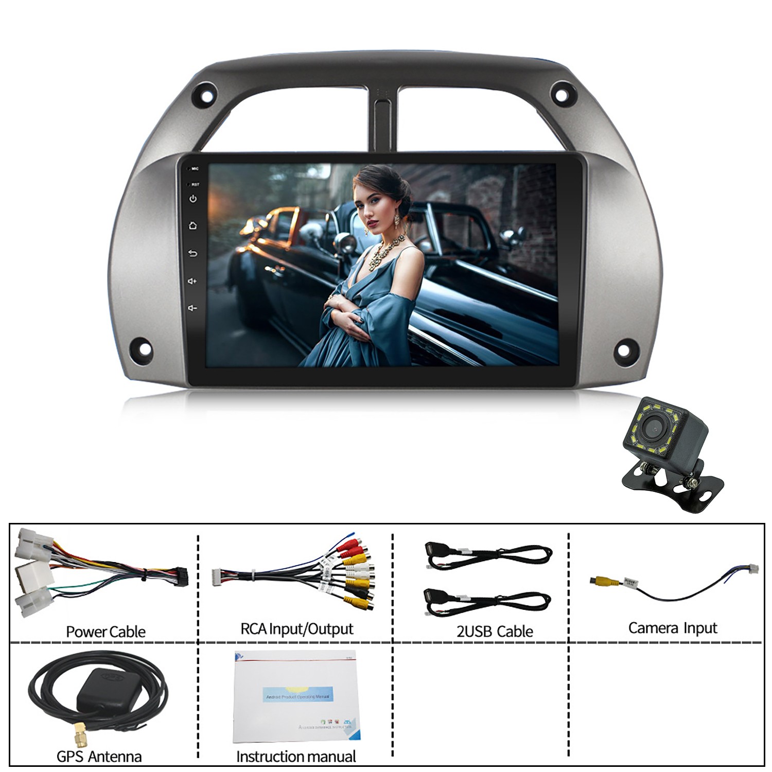 Android 12 For Toyota RAV4 2001-2006 Apple Carplay Car Radio GPS Navi Stereo