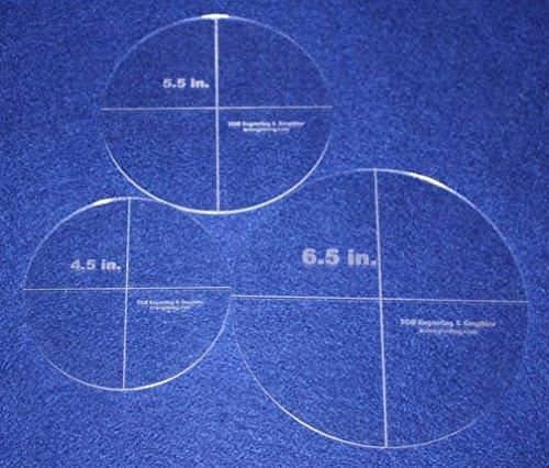 Circle Template 3 Piece Set. 4.5", 5.5", 6.5" - Clear 1/8" Thick