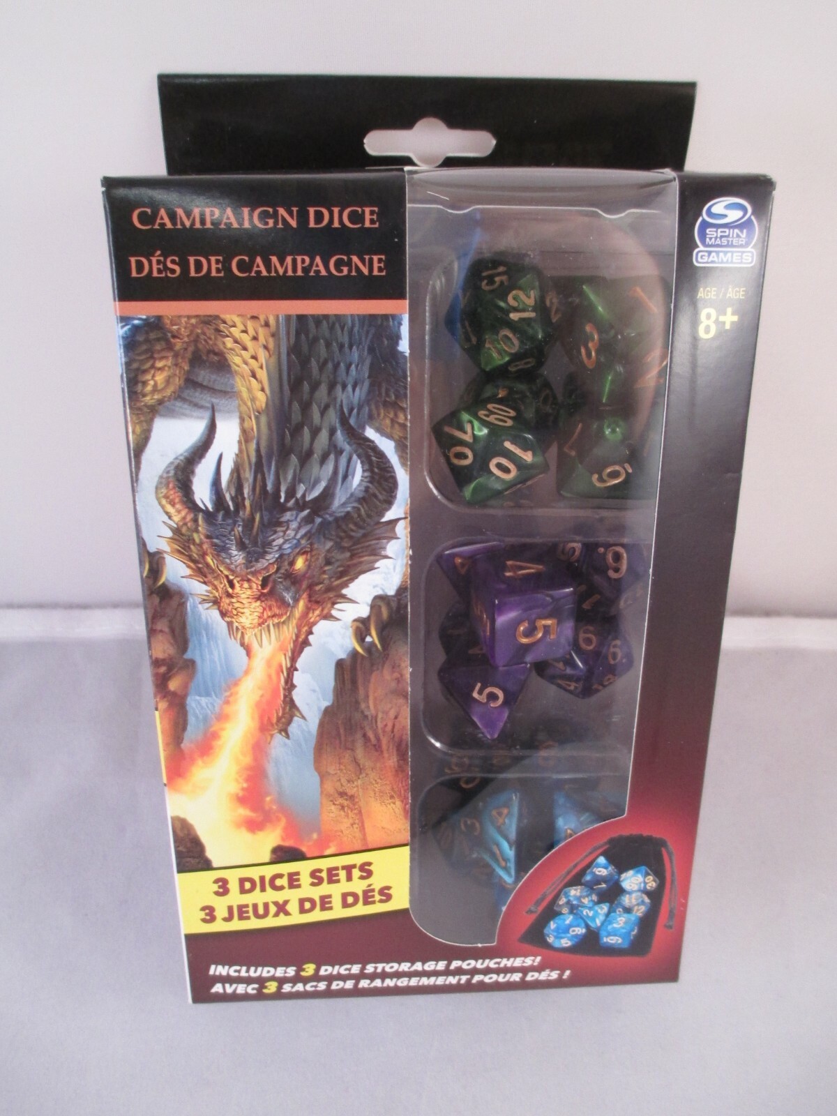 Campaign Dice 3 Dice sets Spin Master Games 21 dice NOS