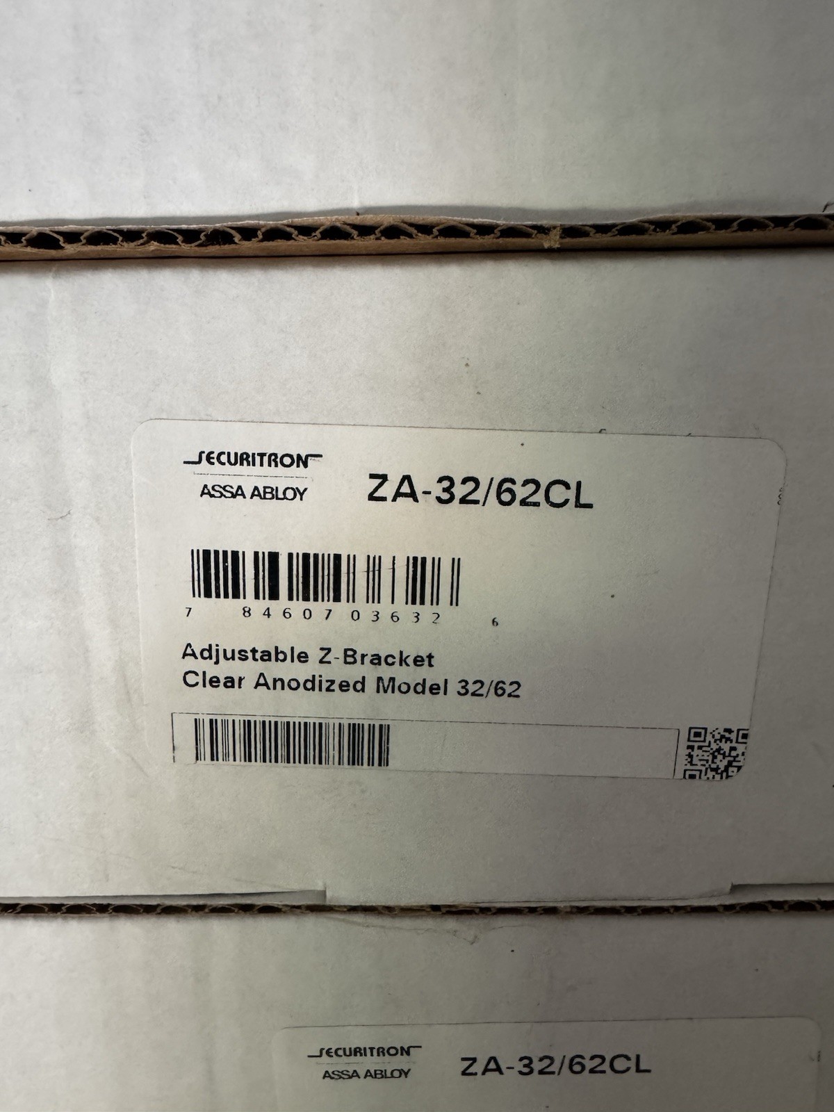 SECURITRON ASSA ABLOY ZA-32/62 ADJUSTABLE Z BRACKET