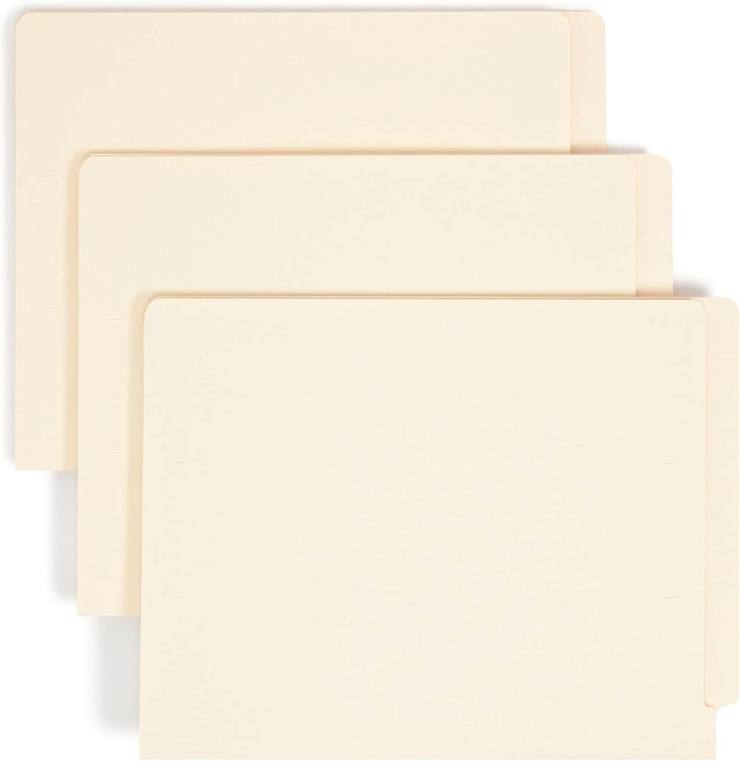 Smead Shelf-Master End Tab File Folders, 100 Count, Manila, Reinforced Straight-