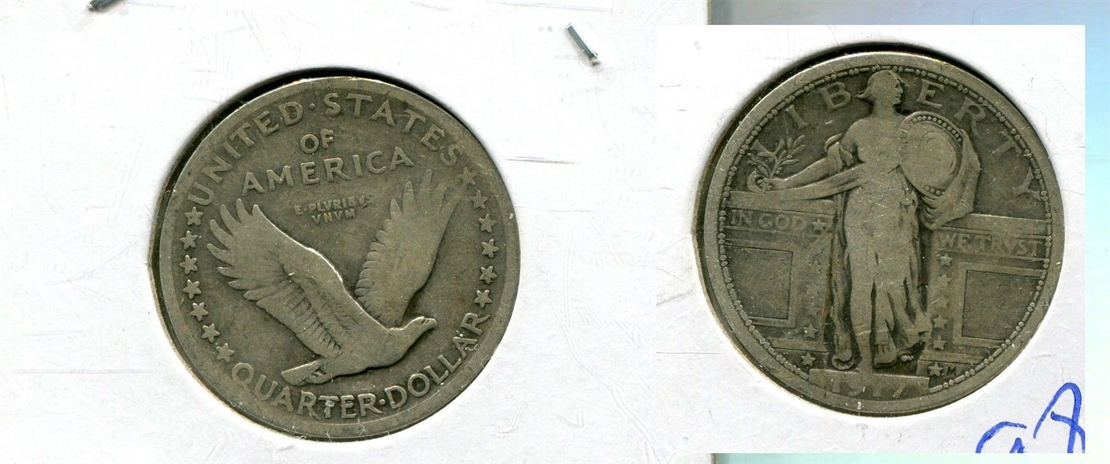 1917 P STANDING LIBERTY QUARTER FINE 9880T