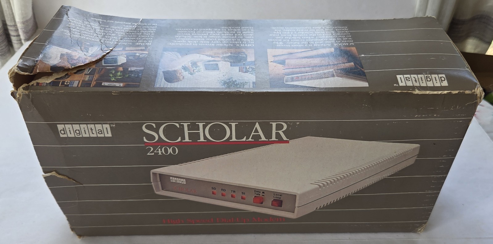 1984 Digital Equipment Corporation DEC Scholar 2400 Modem Box Only & Manuals