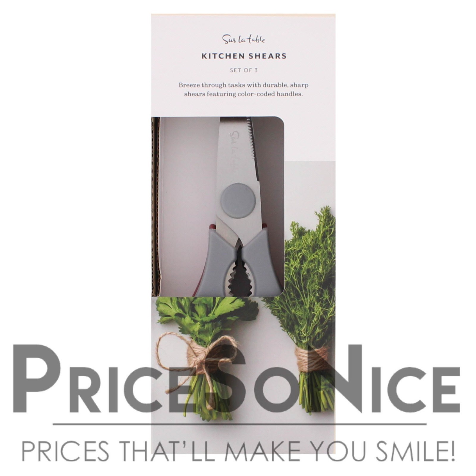 Sur La Table Kitchen Shears, Set of 3, MSRP $50