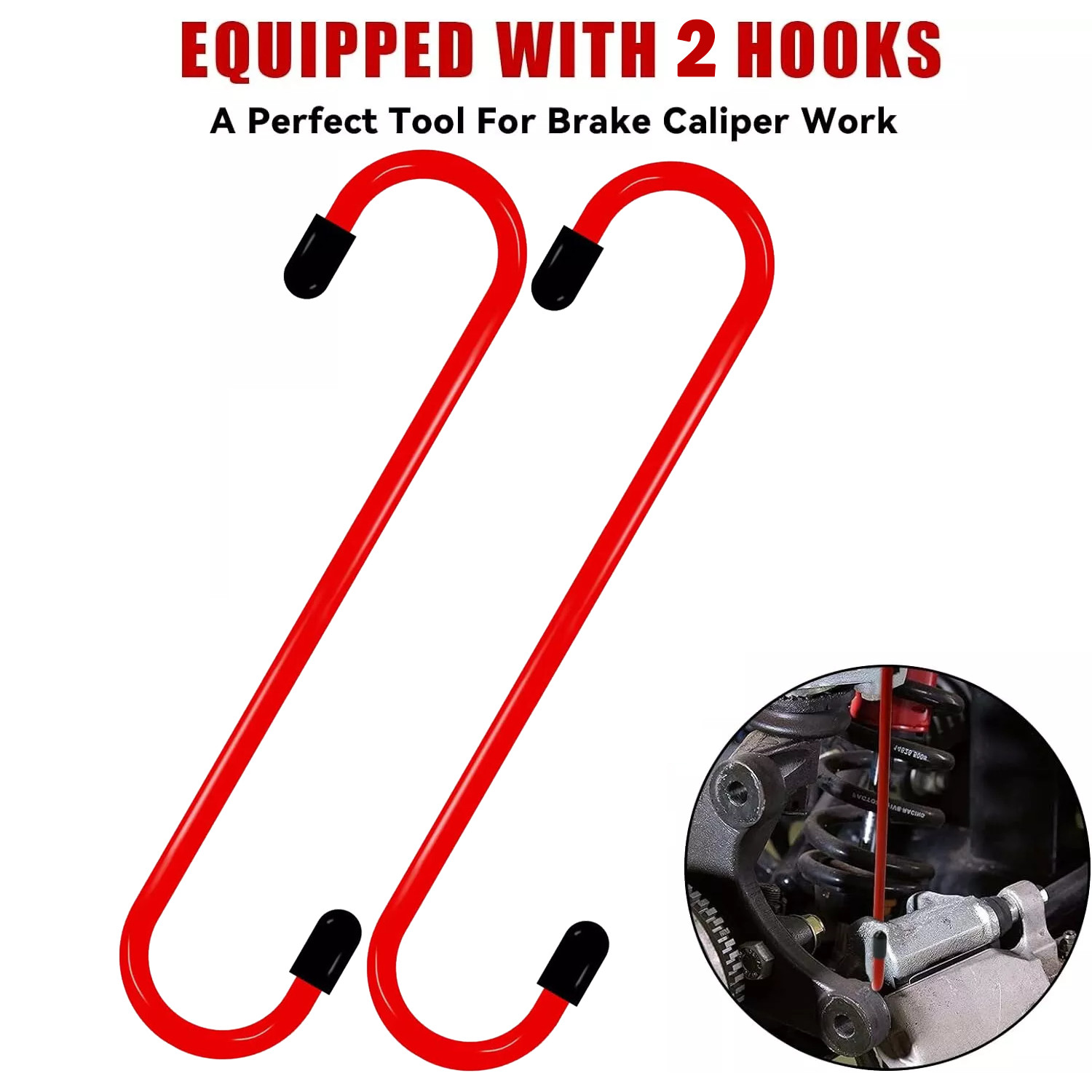 Brake Caliper Compression Tool Brake Caliper Tool Spreader Hand Tool & 2 Hangers