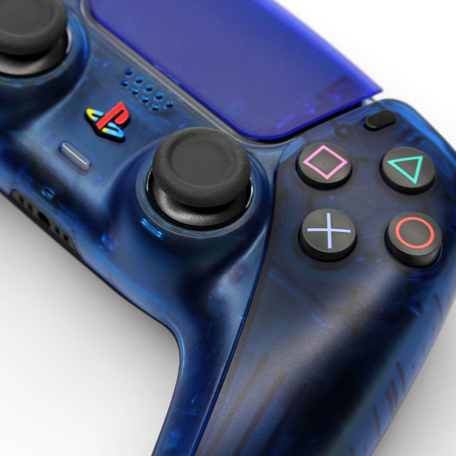 PS2 Clear Ocean Blue Killscreen x Sony DualSense Retro PS5 Controller Clicky