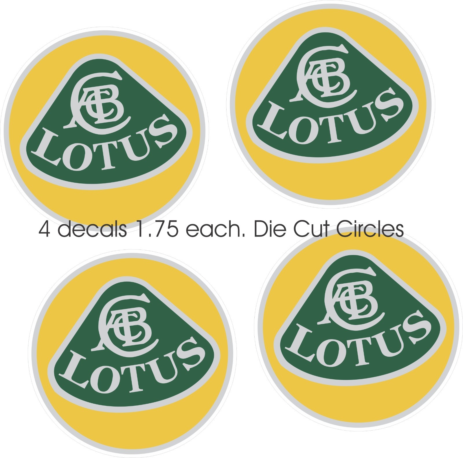 1.75 LOTUS Racing Mini Vinyl 4 Decals Esprit Decal  set