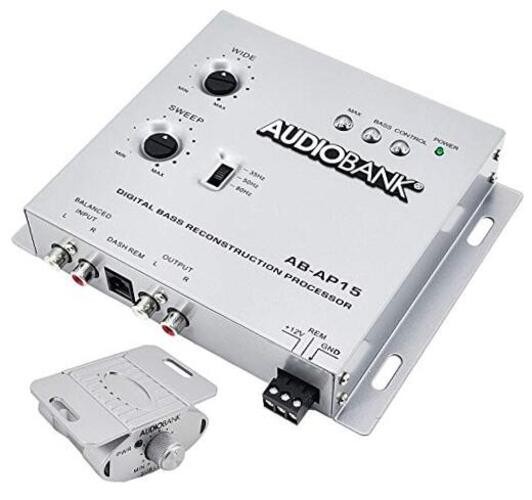 1/2 Din Car Audio Digital Bass Processor, Sound Restoration & Crossover for