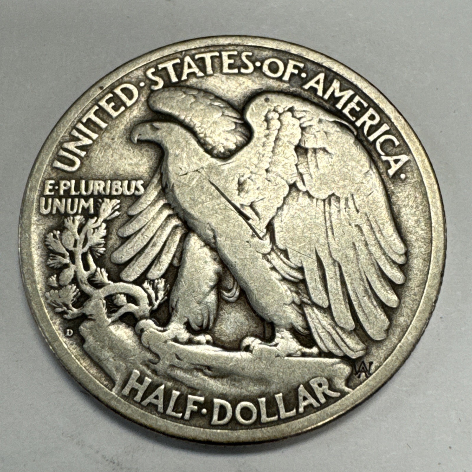 1920-D Walking Liberty Half Dollar VG