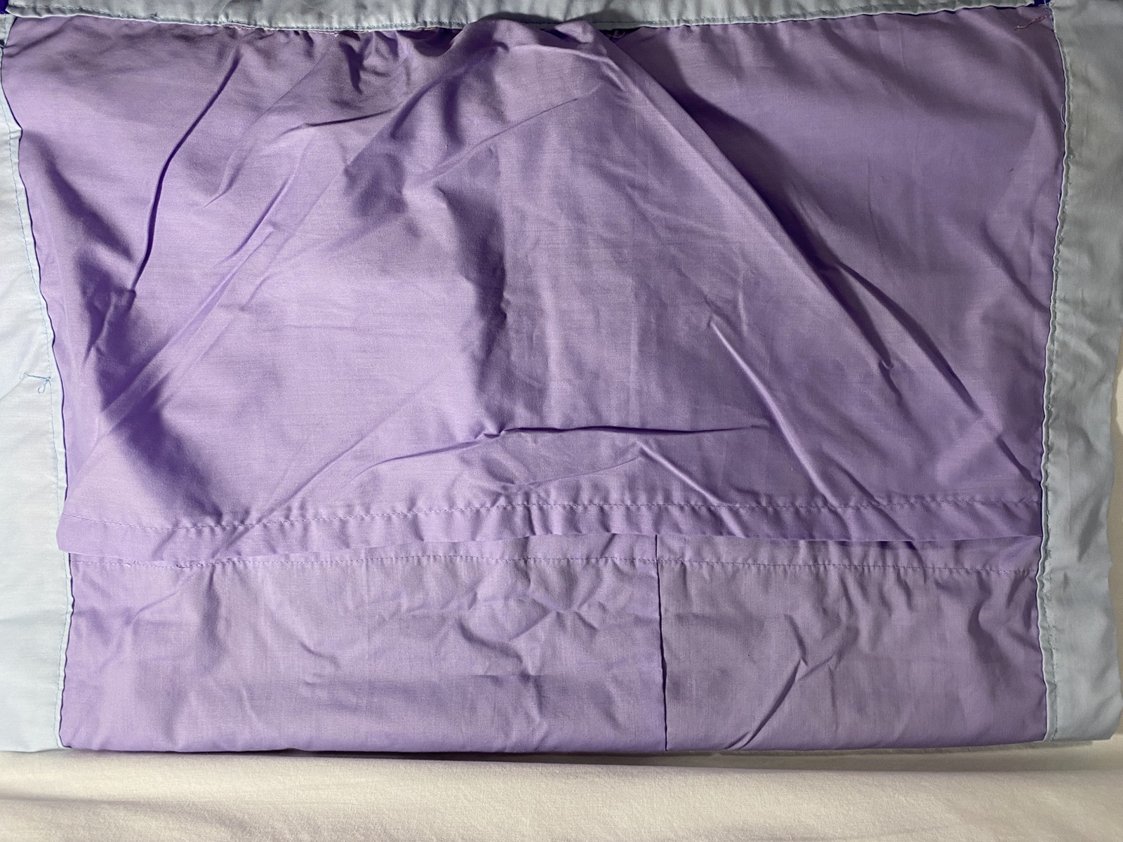 Two Handmade Pillow Shams Multi Purple & Blue With Star