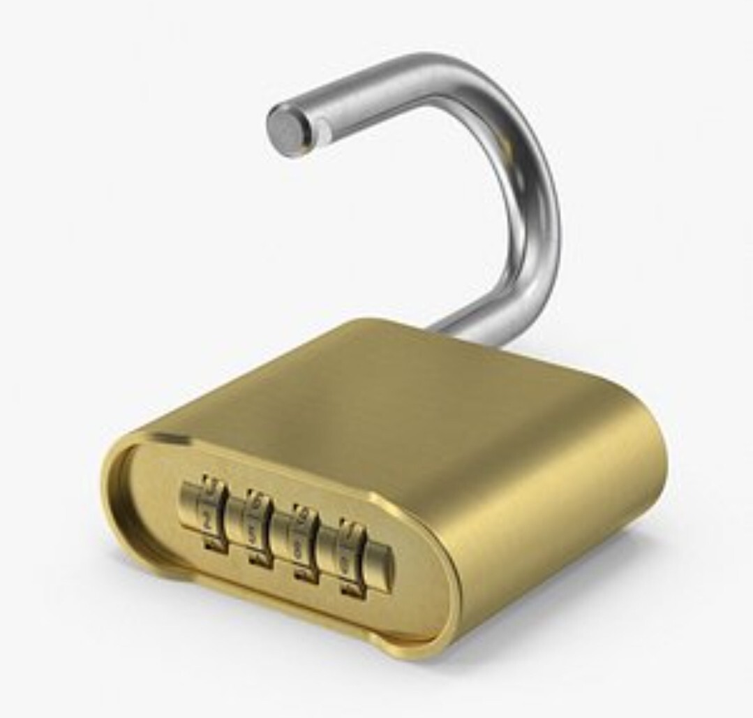 2pcs- Packrite Platinum Series 2" COMBINATION Padlock - Brass