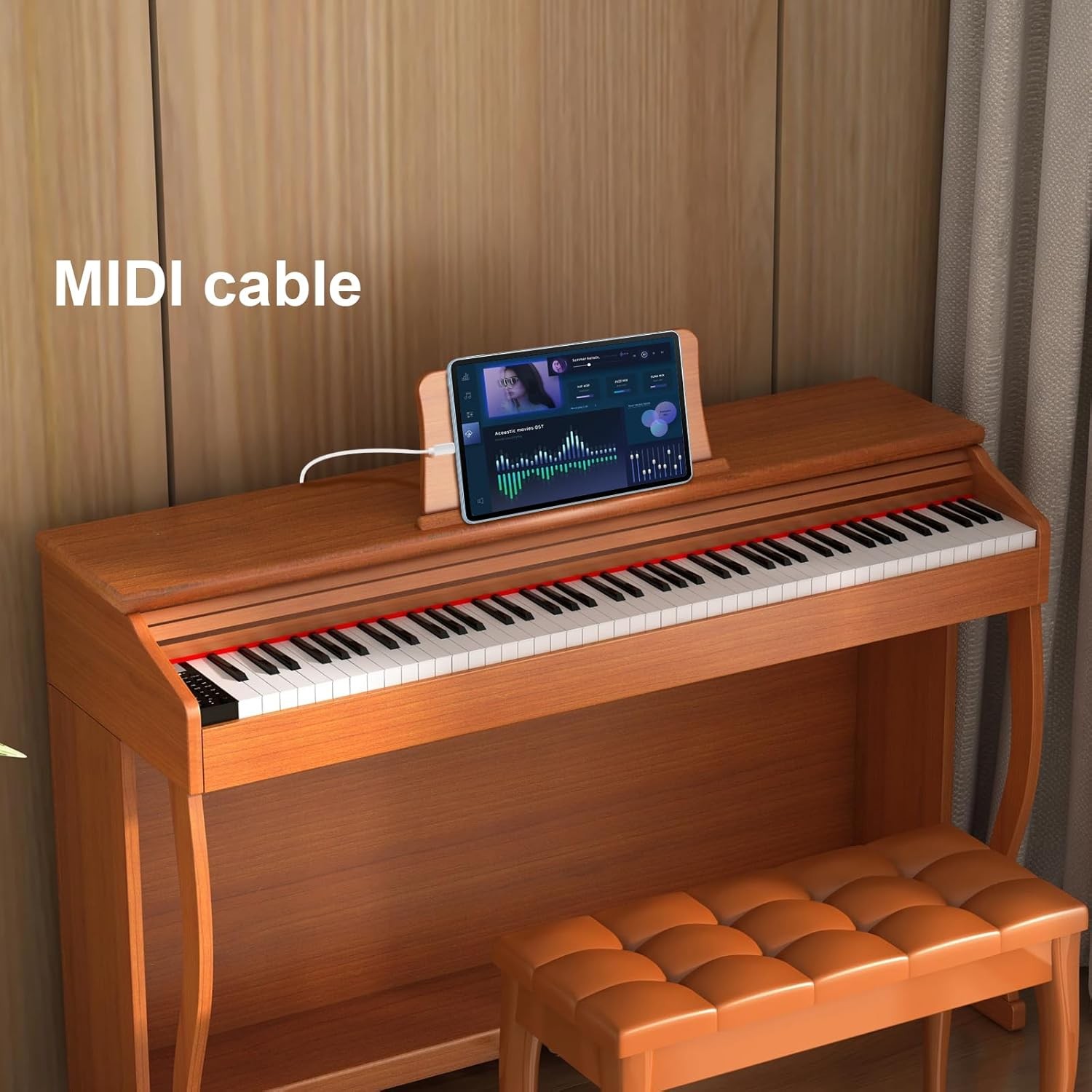 Lightnning to USB 2.0 OTG Cable Type B Midi 5Ft Lighting Cable...